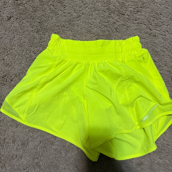Lululemon Athletica Neon Yellow Athletic Shorts - Picture 1 of 3